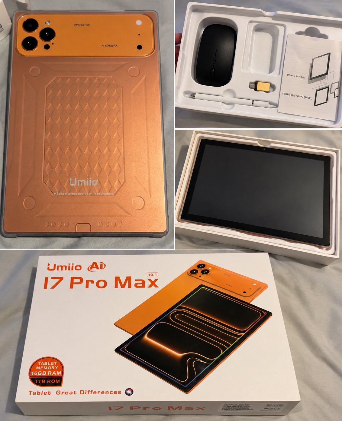 Umiio I7 Pro Max Tablet 10.1 inch 1TB ROM 16GB RAM, 10 inch, Nieuw, Ophalen of Verzenden, 1 TB