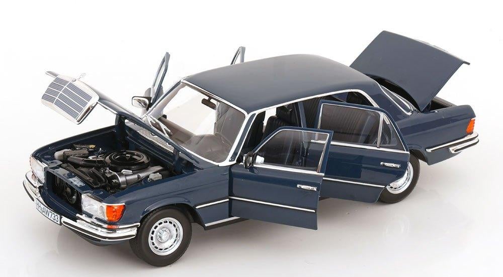 Norev 1:18 Mercedes Benz 350 SEL 1979 Hansa Blue, -, Nieuw, Norev, Ophalen of Verzenden