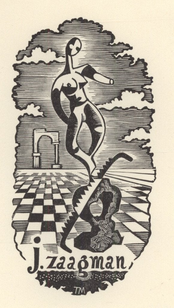0365 Ex Libris Nederland : Thijs Mauve, 1957, Verzenden, Ex libris