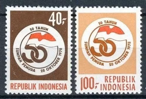 Indonesie 1978 - ZBL 928-929 - Jeugdgelofte 1938-1978, Ophalen of Verzenden, Postfris, Zuidoost-Azië