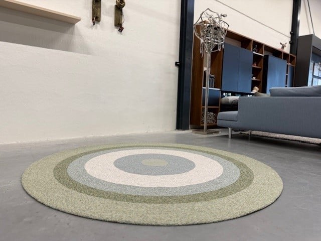 Nieuw Csrugs Circular Vloerkleed Wol Design Tapijt Rond D200, Csrugs, Blauw, 150 tot 200 cm, Rond