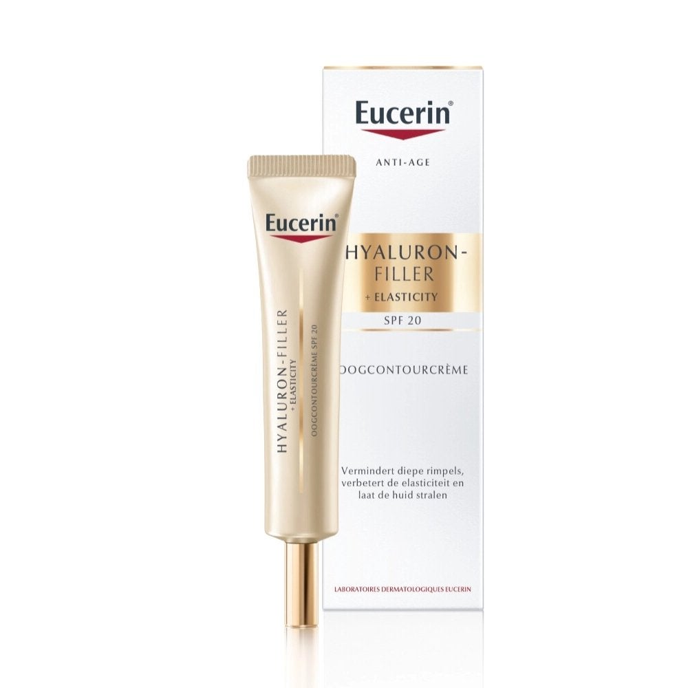 Eucerin Hyaluron-Filler + Elasticity Oogcontourcrème SPF20, Verzenden, Nieuw, Ogen, Verzorging