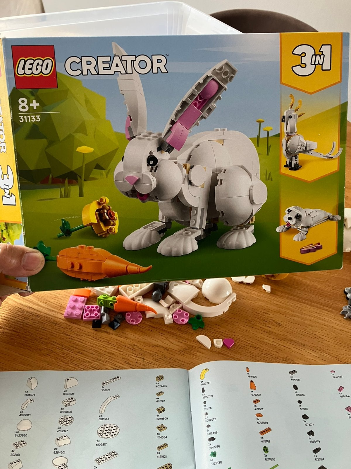 Lego 3-1 niet compleet zeehond konijn papegaai, Ophalen, Zo goed als nieuw