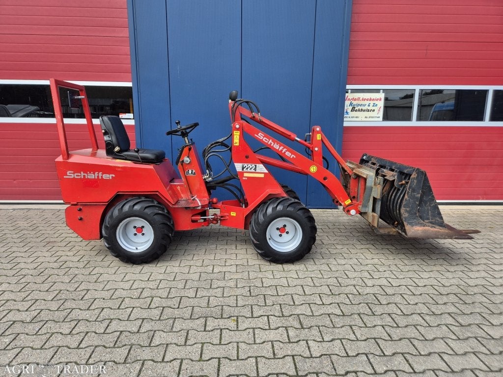 SCHAFFER 222 MINI SHOVEL MET BAK EN PALLETVORKEN PRIJS MARGE, -, Ophalen of Verzenden, Wiellader of Shovel, Schaffer