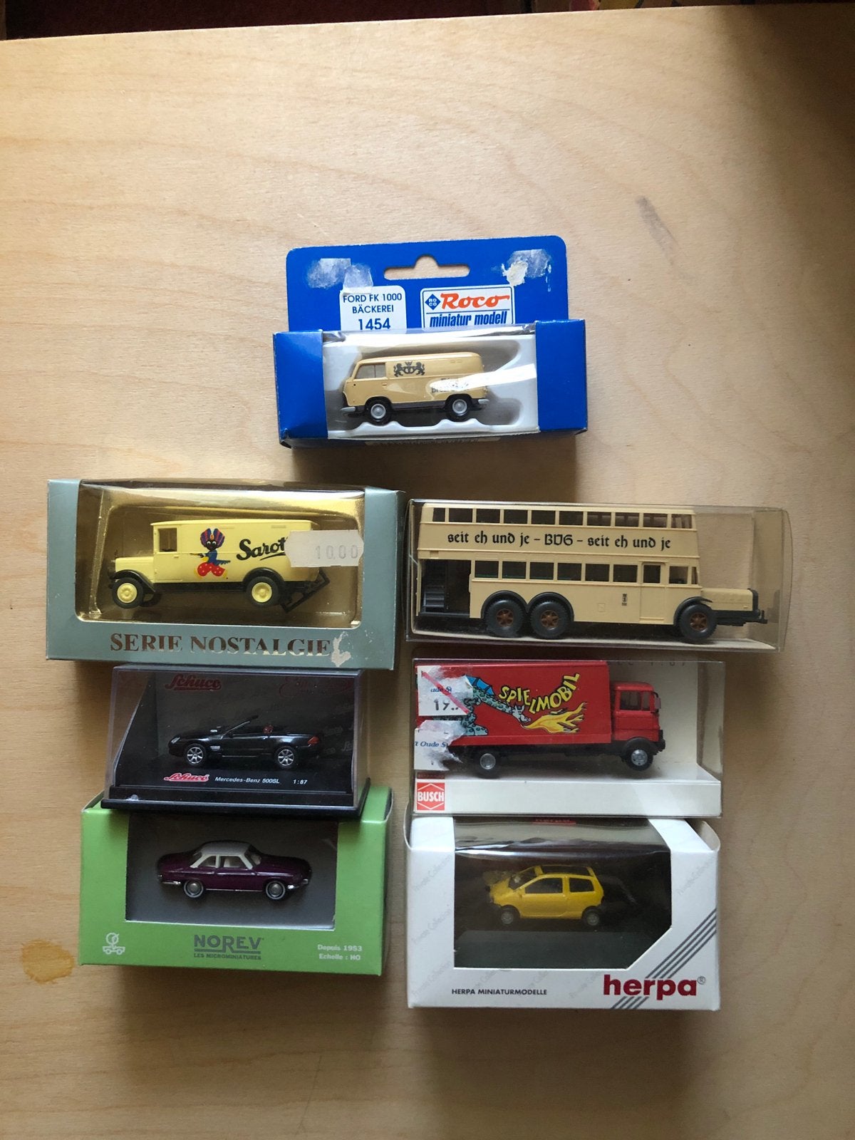 1:87 Norev, Herpa, Wiking Busch autos, bus, vrachtwagen, Ophalen of Verzenden, Zo goed als nieuw