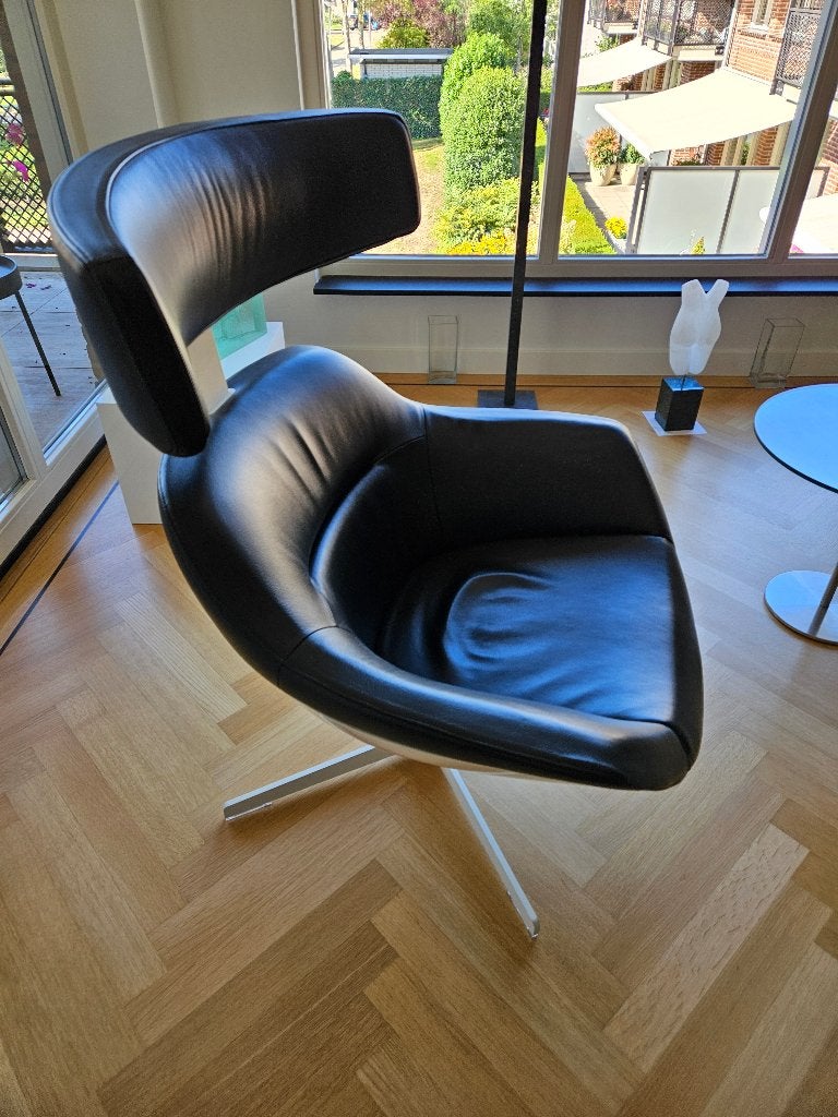 Cassina Fauteuil  met hoofdsteun en met voetenbank, Ophalen, Gebruikt, Minder dan 75 cm, 75 tot 100 cm