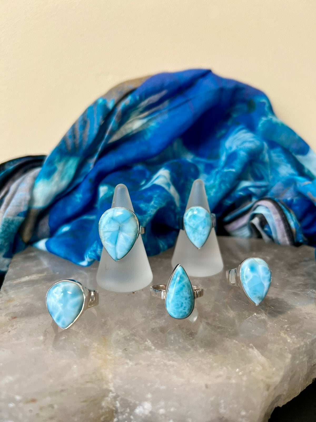 Larimar beschermt intuïtie geluk wisdom eigenwaarde, 18 tot 19, Blauw, Magnolia11, Nieuw