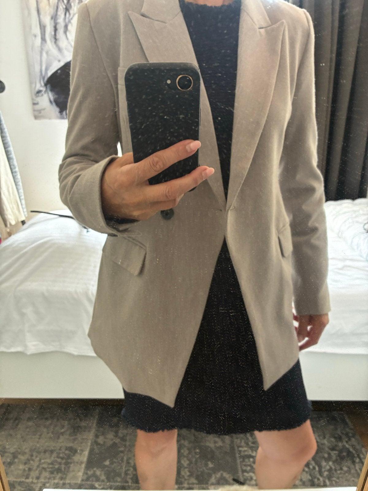 Jasje/Blazer - Maat 36 (S), Kleding | Dames, Beige, Ophalen of Verzenden, Zo goed als nieuw, Jasje