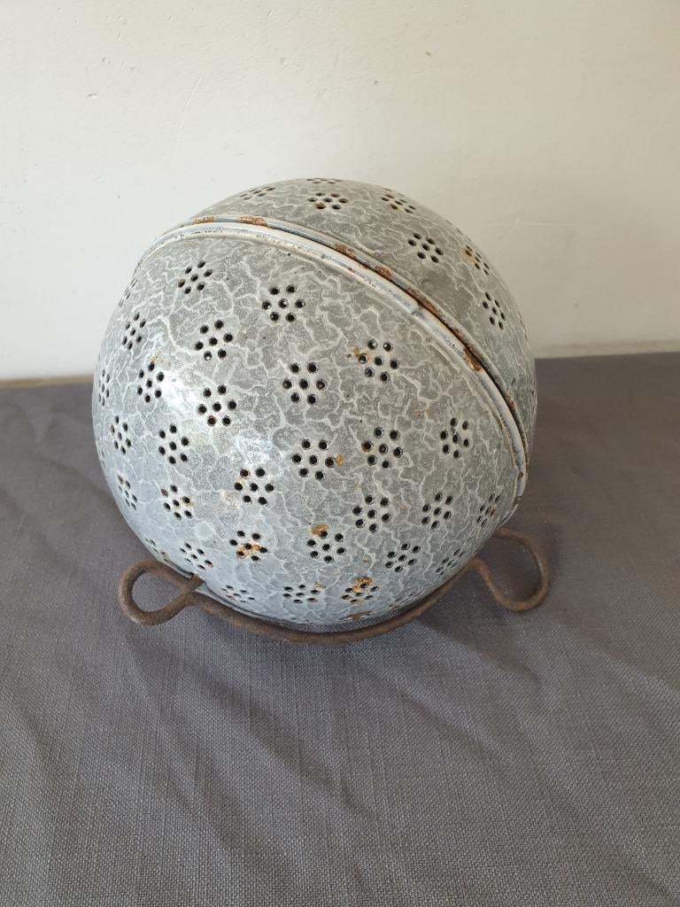 Emaille rijstbol, grijs gewolkt, Antiek en Kunst, Antiek | Emaille, Ophalen of Verzenden