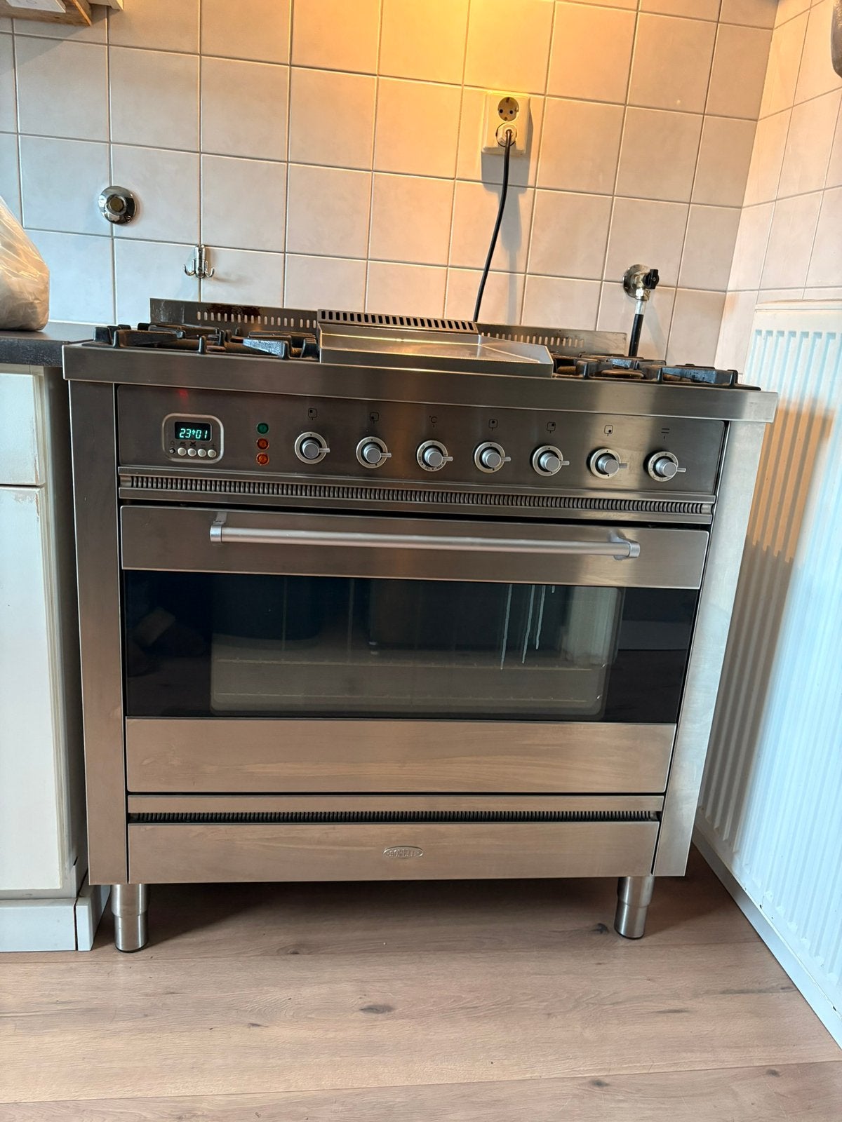Boretti gasfornuis 5 pits incl. bakplaat, Ophalen, Gebruikt, 60 cm of meer, Gas