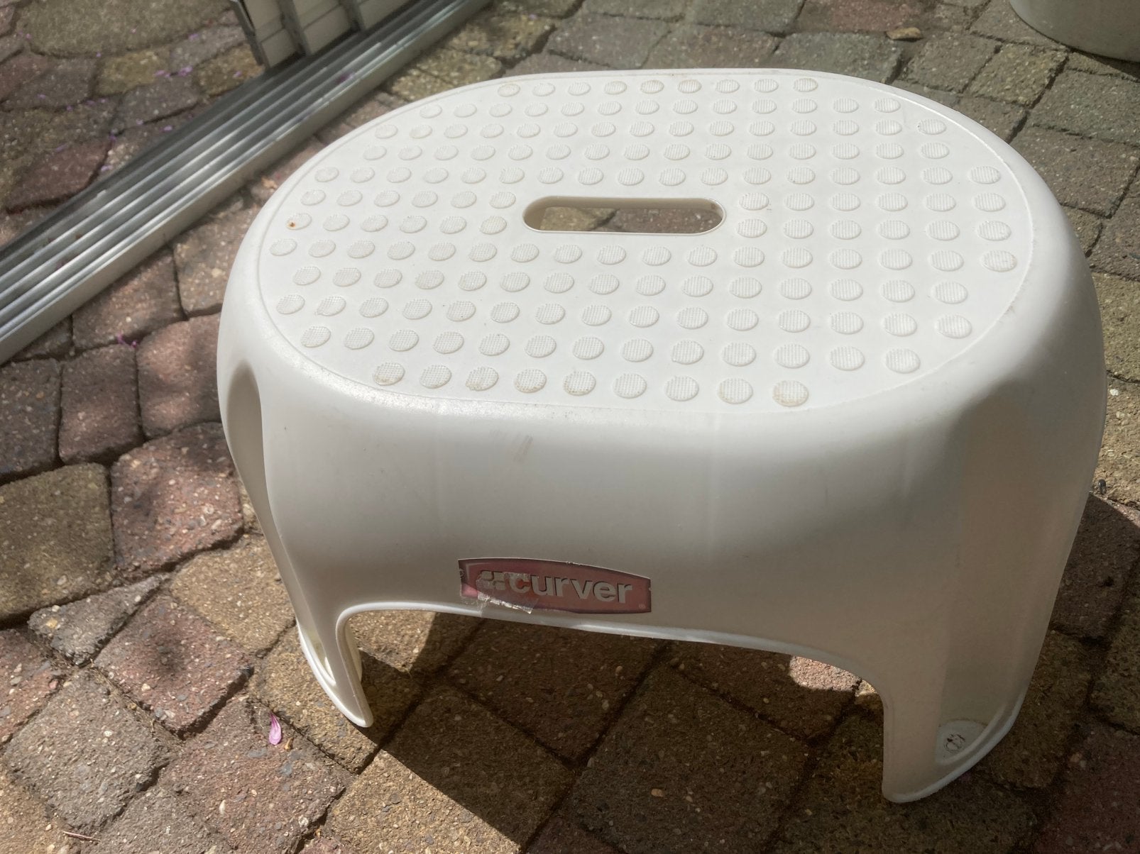 Plastic opstapje wit van curver, Ophalen, Gebruikt, Kunststof