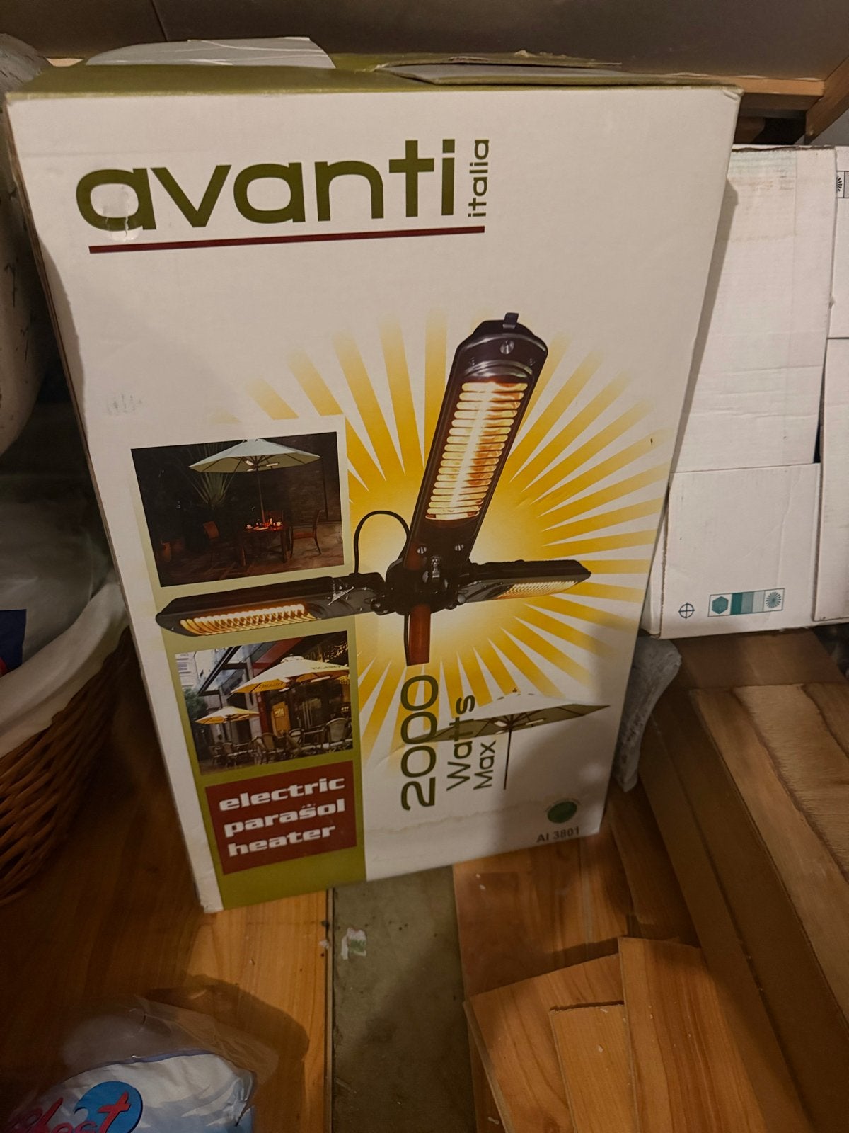 Avanti Italia Parasolheater - Gloednieuw, nooit gebruikt, Tuin en Terras, Ophalen, Nieuw, Elektrisch, Parasol