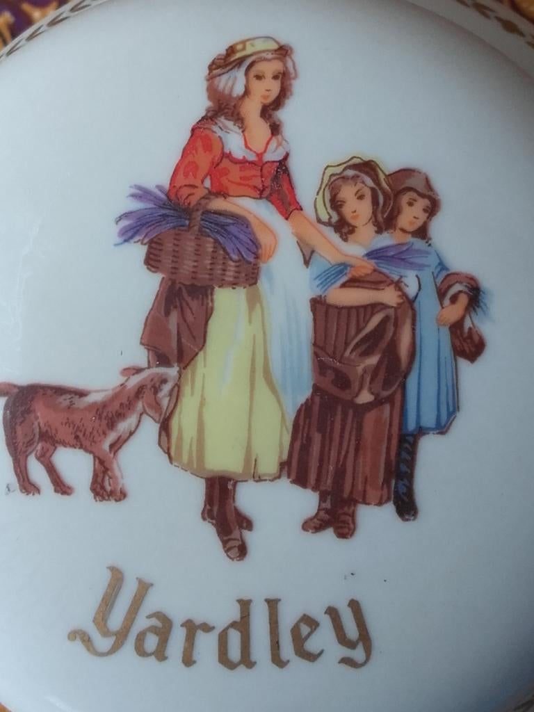 Mooie oude vintage Yardley dekselpot uit Engeland 14 cm., Ophalen of Verzenden