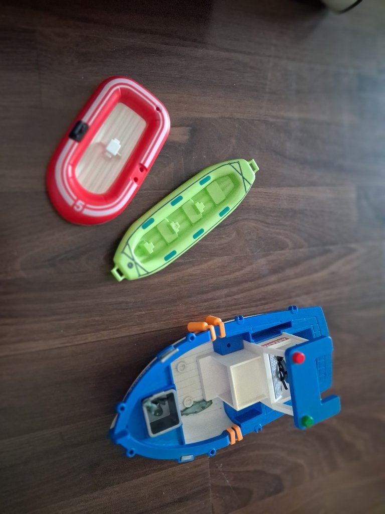 Playmobil 3 boten, Ophalen of Verzenden, Gebruikt, Losse onderdelen, Boot/Schip