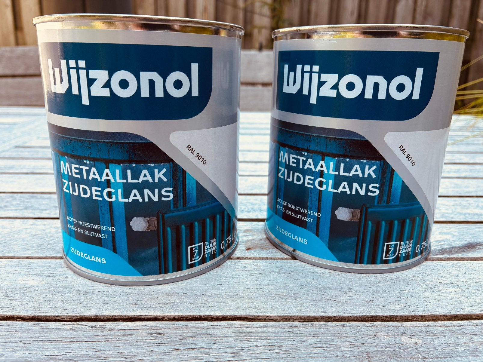 Wijzenol metaallak zijdeglans 0,75 liter, Ophalen, Wit, Nieuw, Lak