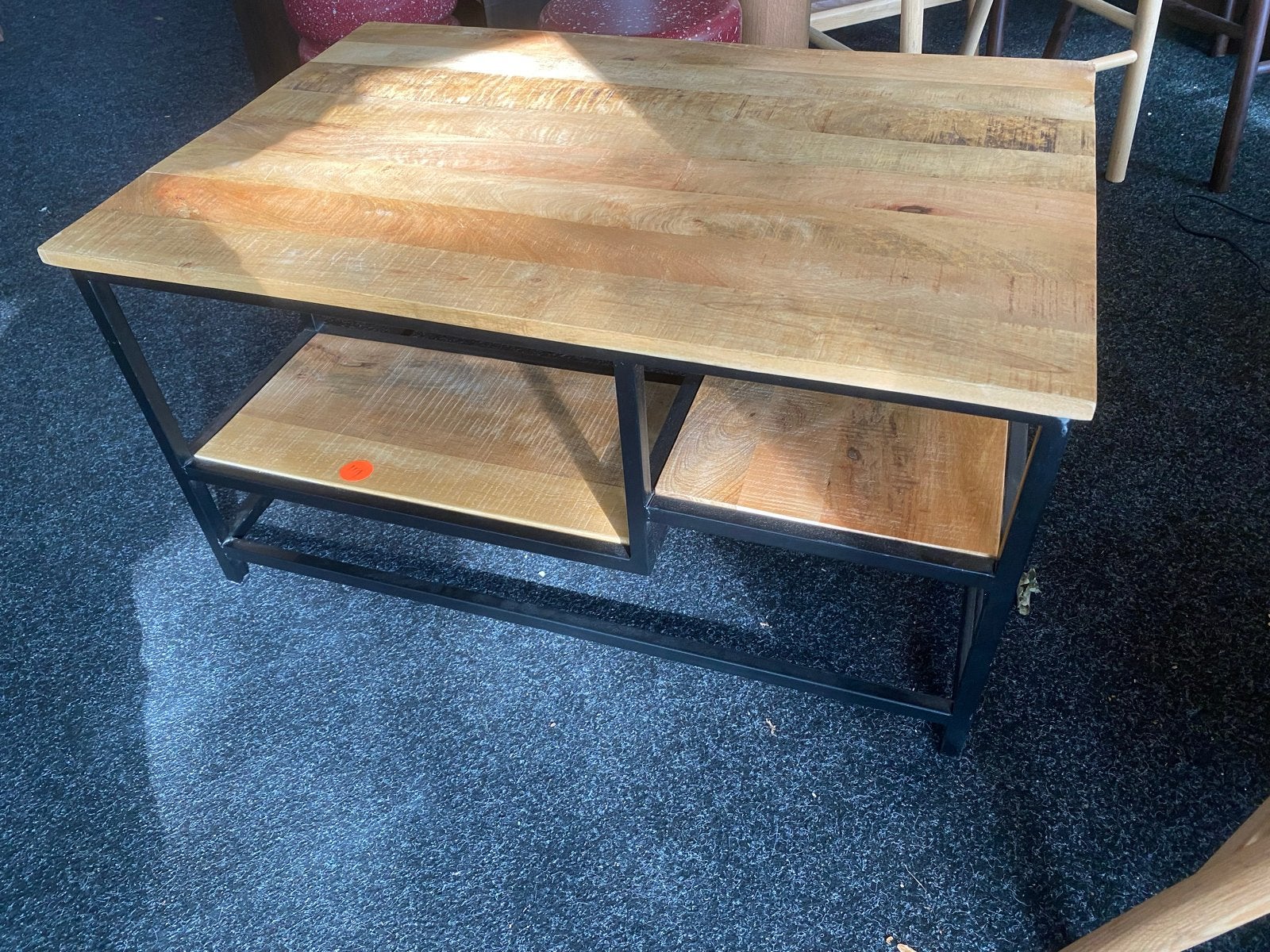 Salontafel 60x90 massief mangohout, Ophalen, 50 tot 100 cm, Nieuw, 50 tot 100 cm