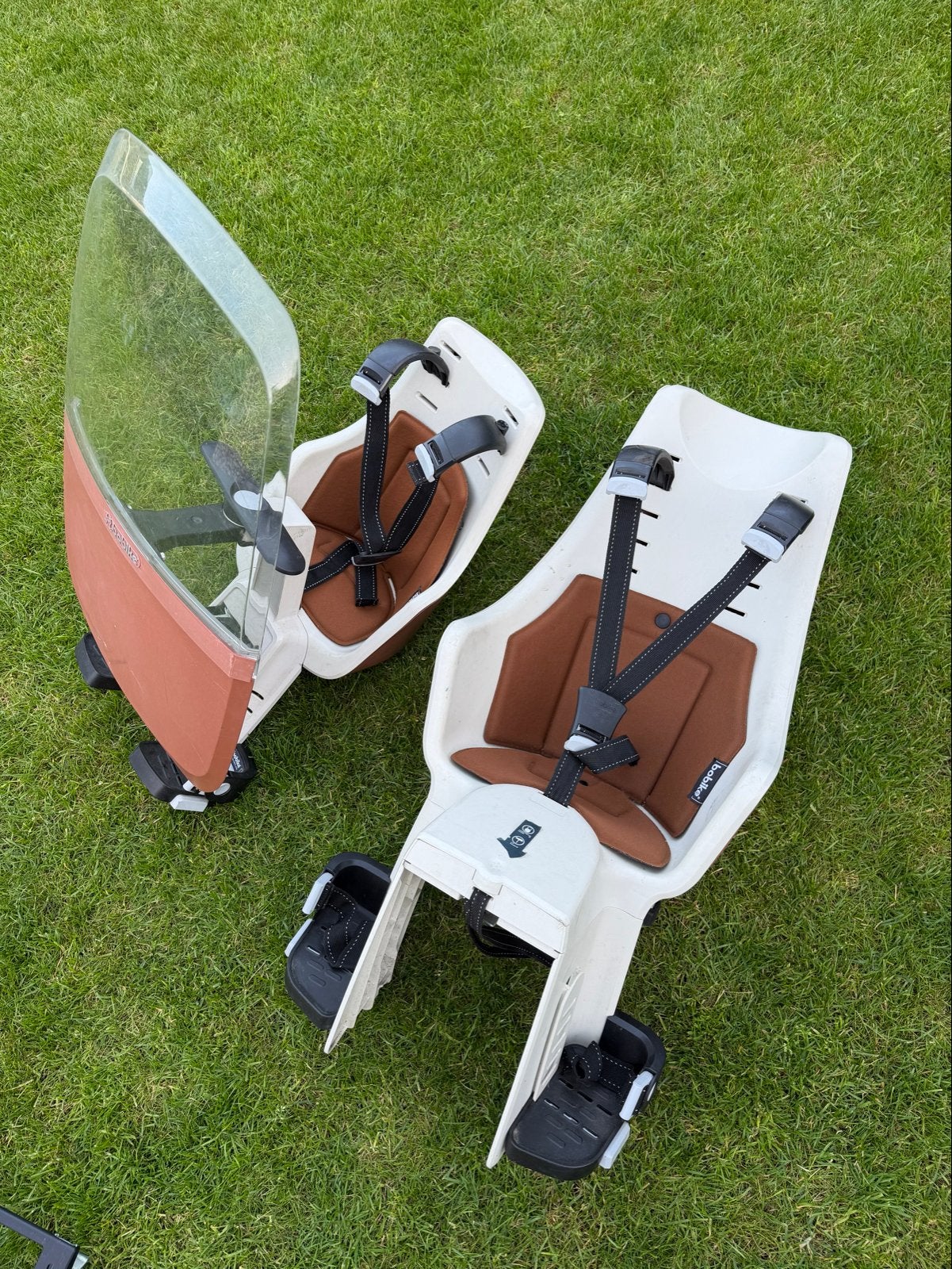 Bobike fietszitje met windscherm voor en achter, Ophalen, 0 t/m 18 kg, Voorzitje, Gebruikt