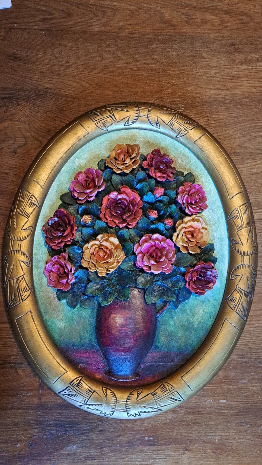 Uniek 3D reliëf van D. Mascherini-Horvers - Bloemen, Antiek en Kunst, Bloemen, Overige ondergronden, Ophalen of Verzenden, Klassiek