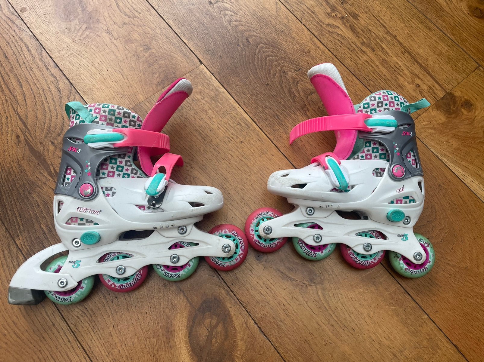 Nijdam inline skates verstelbaar maat 30-31-32-33, Ophalen, Verstelbaar, Zo goed als nieuw