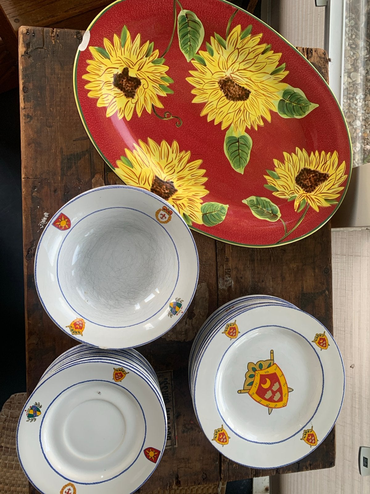 Servies set: schaal, kommen en borden, Gebruikt, Overige merken, Keramiek, Vintage
