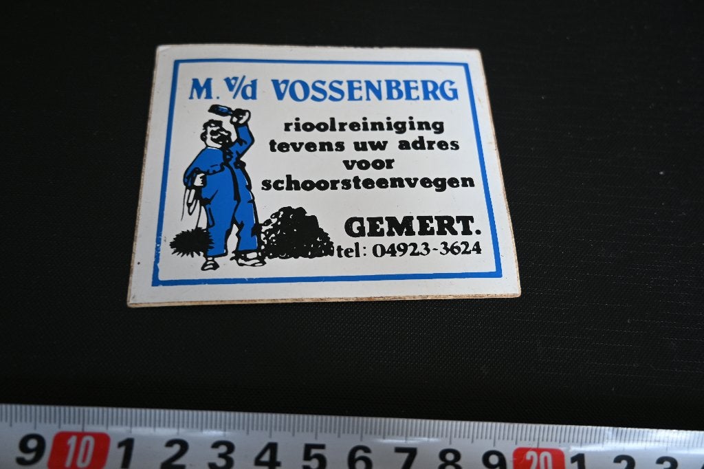 sticker Gemert M. v,d, VOSSENBERG rioolreiniging Schoorsteen, Ophalen, Zo goed als nieuw