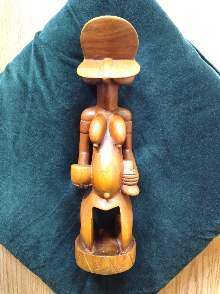 Tiki beeld met open mond & vooruitstekend borsten ~H31cm, Ophalen of Verzenden
