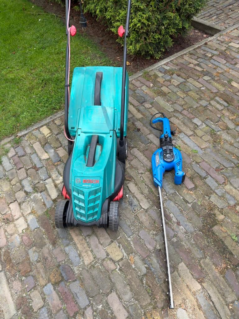 Bosch Rotak 32 grasmaaier en Güde heggenschaar, Ophalen of Verzenden, Zo goed als nieuw