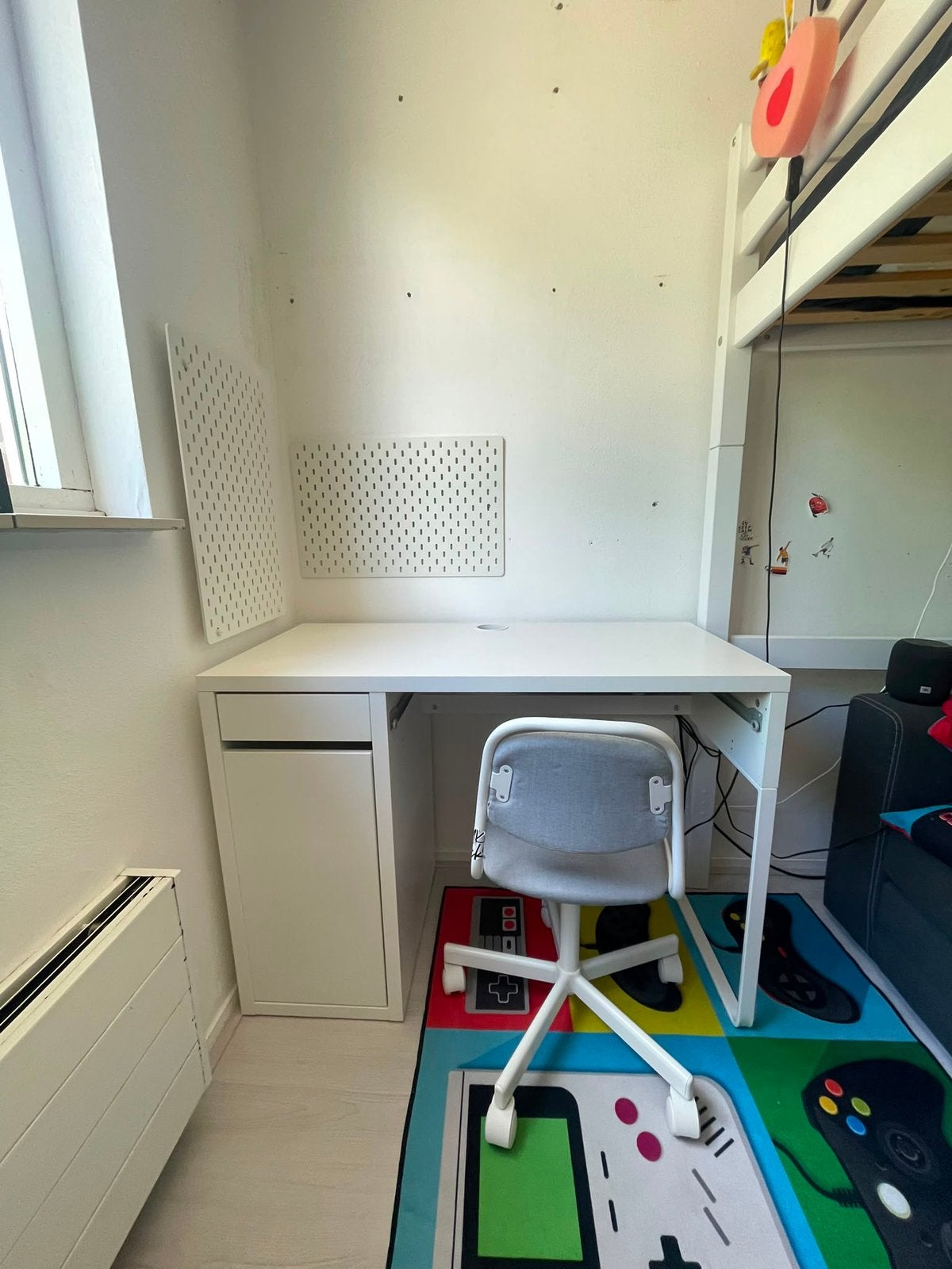 Wit bureau kind, Ophalen, 105 cm, 50 cm, Zo goed als nieuw