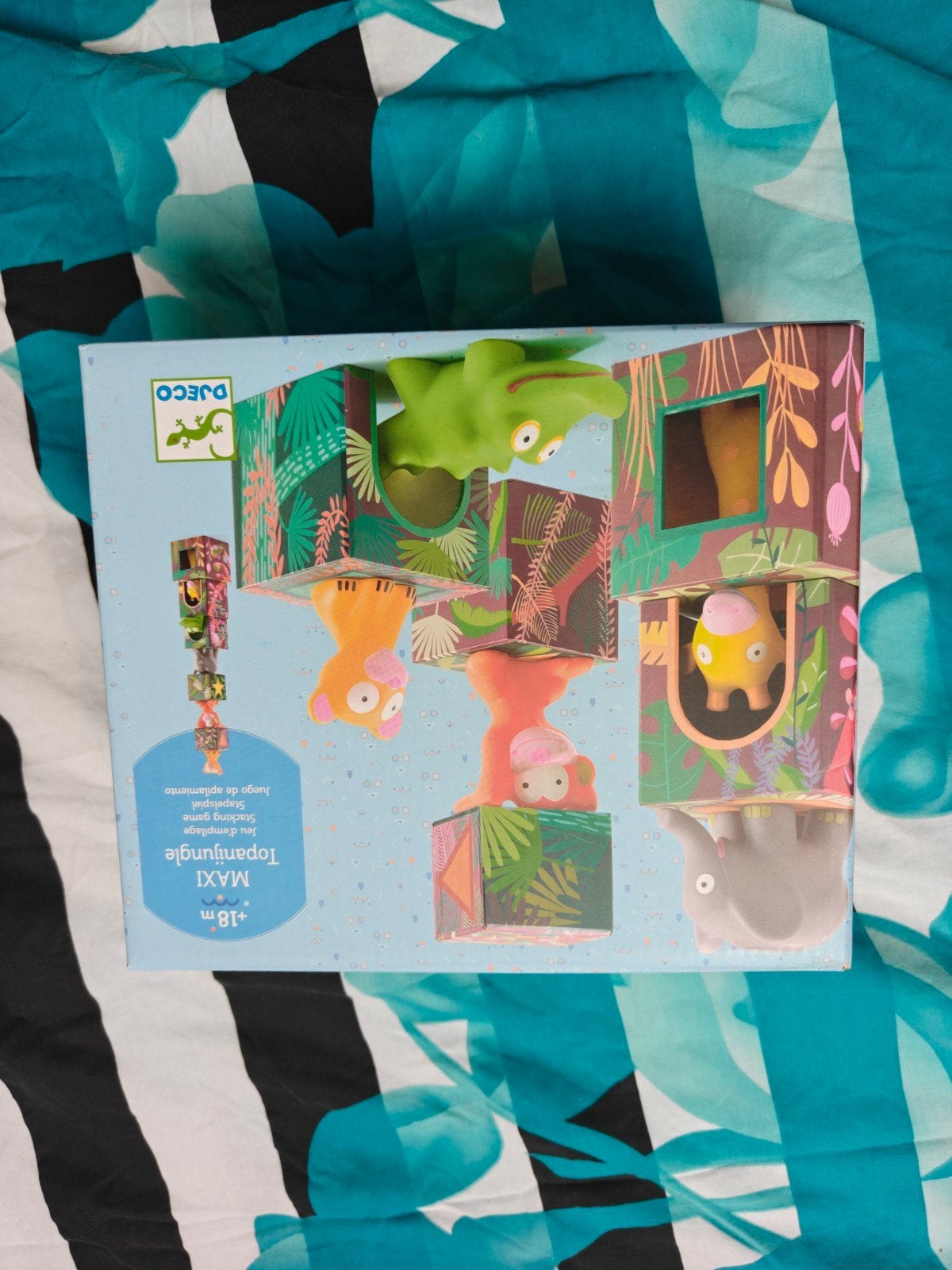 Djeco Topanijungle Stapelspel met Dierenfiguren, Ophalen of Verzenden, Nieuw, Overige typen
