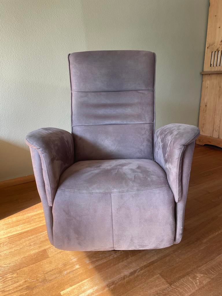 Comfortabele relaxfauteuil - Grijs, Huis en Inrichting, Fauteuils, Ophalen, Minder dan 75 cm, Zo goed als nieuw, Stof