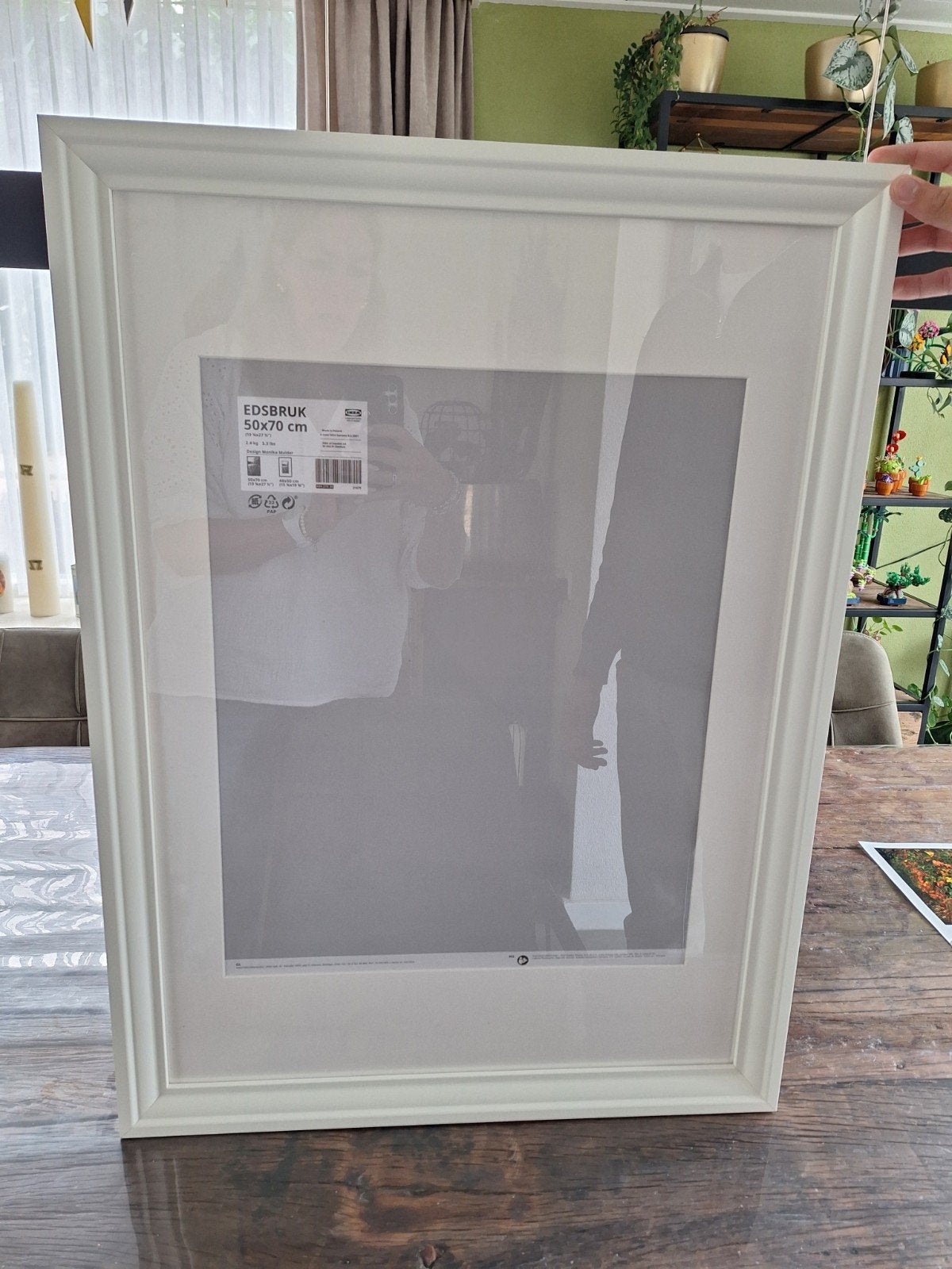 Ikea Edsbruk lijst wit 50x70, Ophalen, Zo goed als nieuw, Fotolijst, Wit