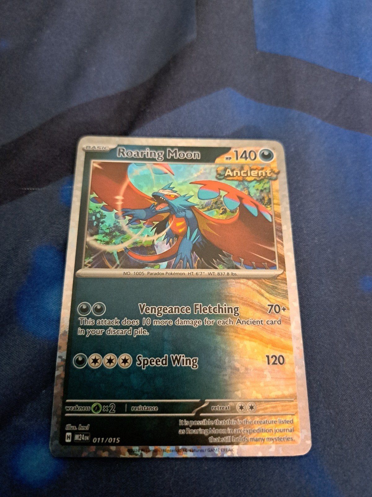 Pokémon Kaart: Roaring Moon (Ancient) - M24in 011/015, Ophalen of Verzenden, Zo goed als nieuw, Losse kaart