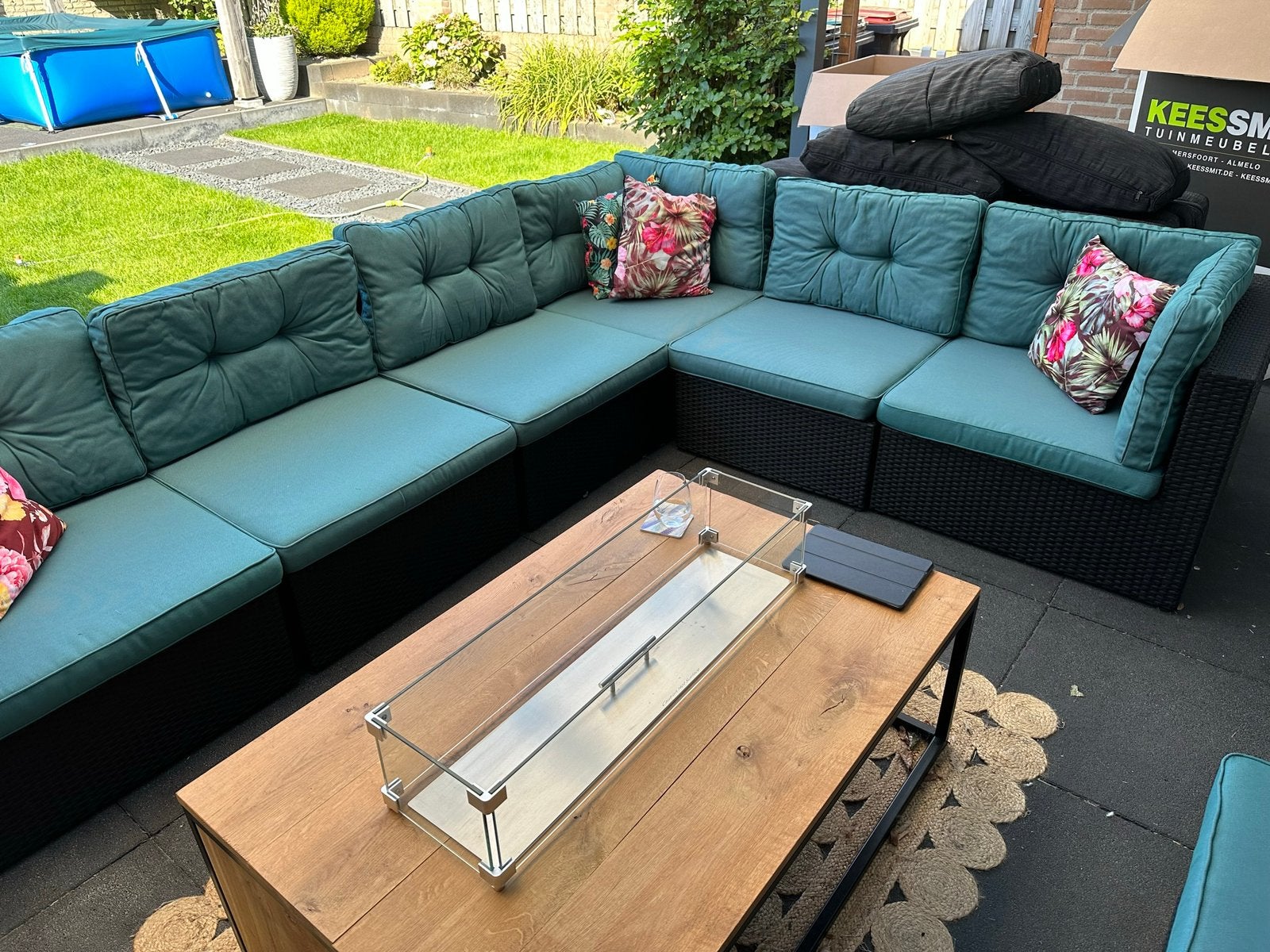 Rotan Wicker Loungeset 8 delig, Ophalen, Gebruikt, 8 zitplaatsen, Loungeset