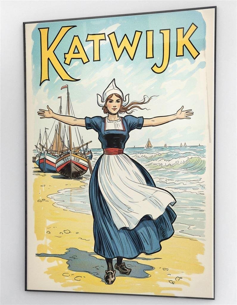 KATWIJK Art Deco Stijl Reis Poster affiche