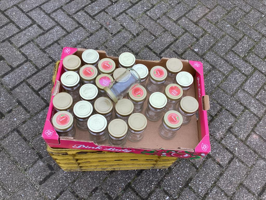 Jampotjes, Ophalen, Gebruikt, Glas, Pot, Bus of Blik