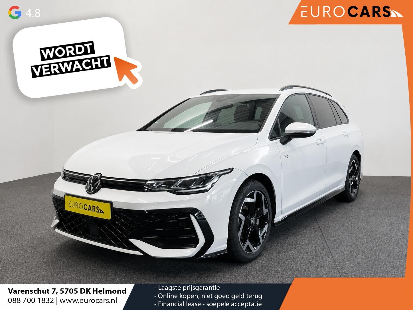 Volkswagen Golf Variant 1.5 eTSI R-Line Business Digital Coc, Stof, 4 cilinders, 1261 kg, Wit