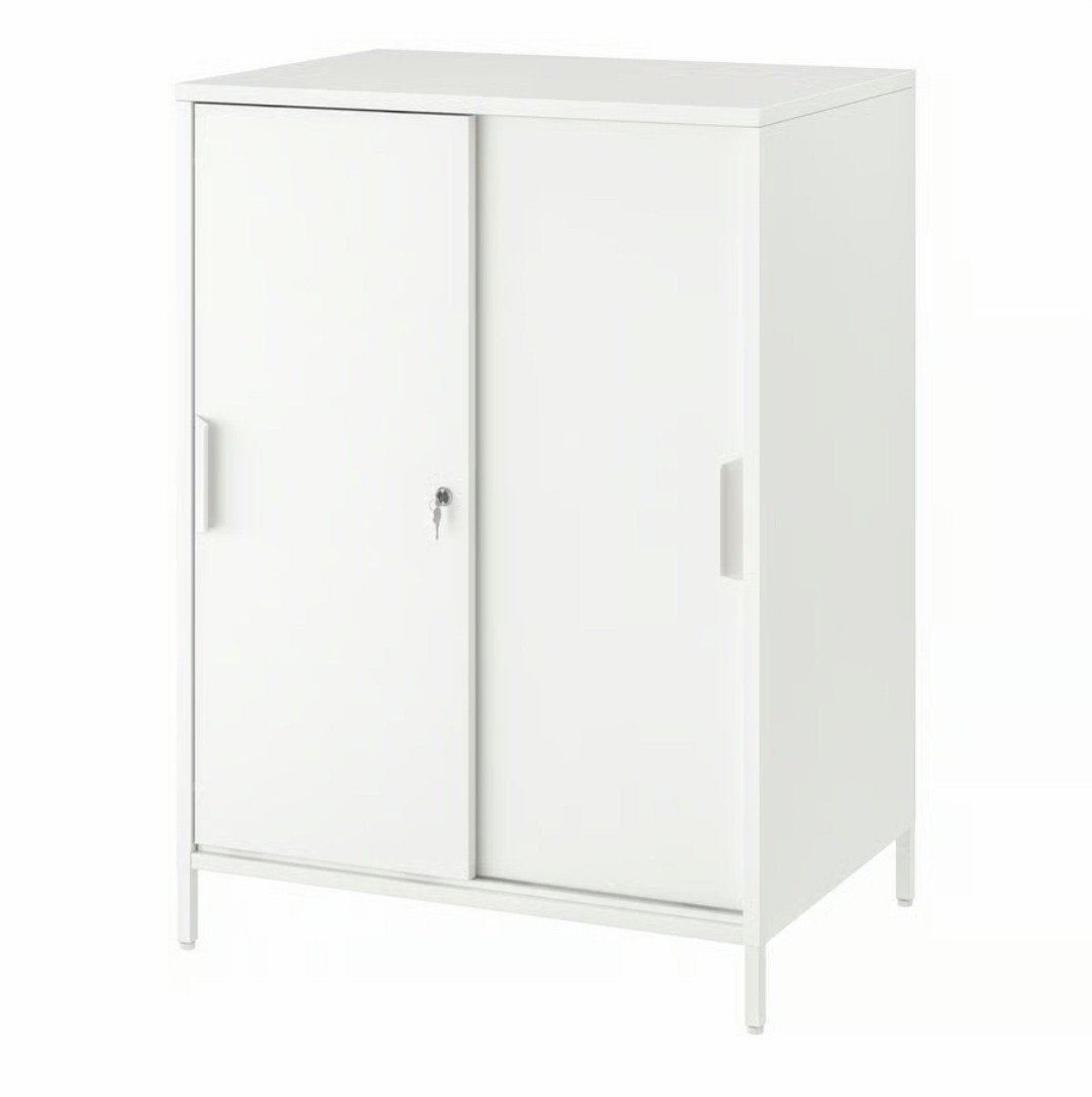 IKEA Trotten Archiefkast - Wit, met slot, Huis en Inrichting, Kasten | Roldeurkasten en Archiefkasten, Ophalen, Gebruikt, 100 tot 150 cm