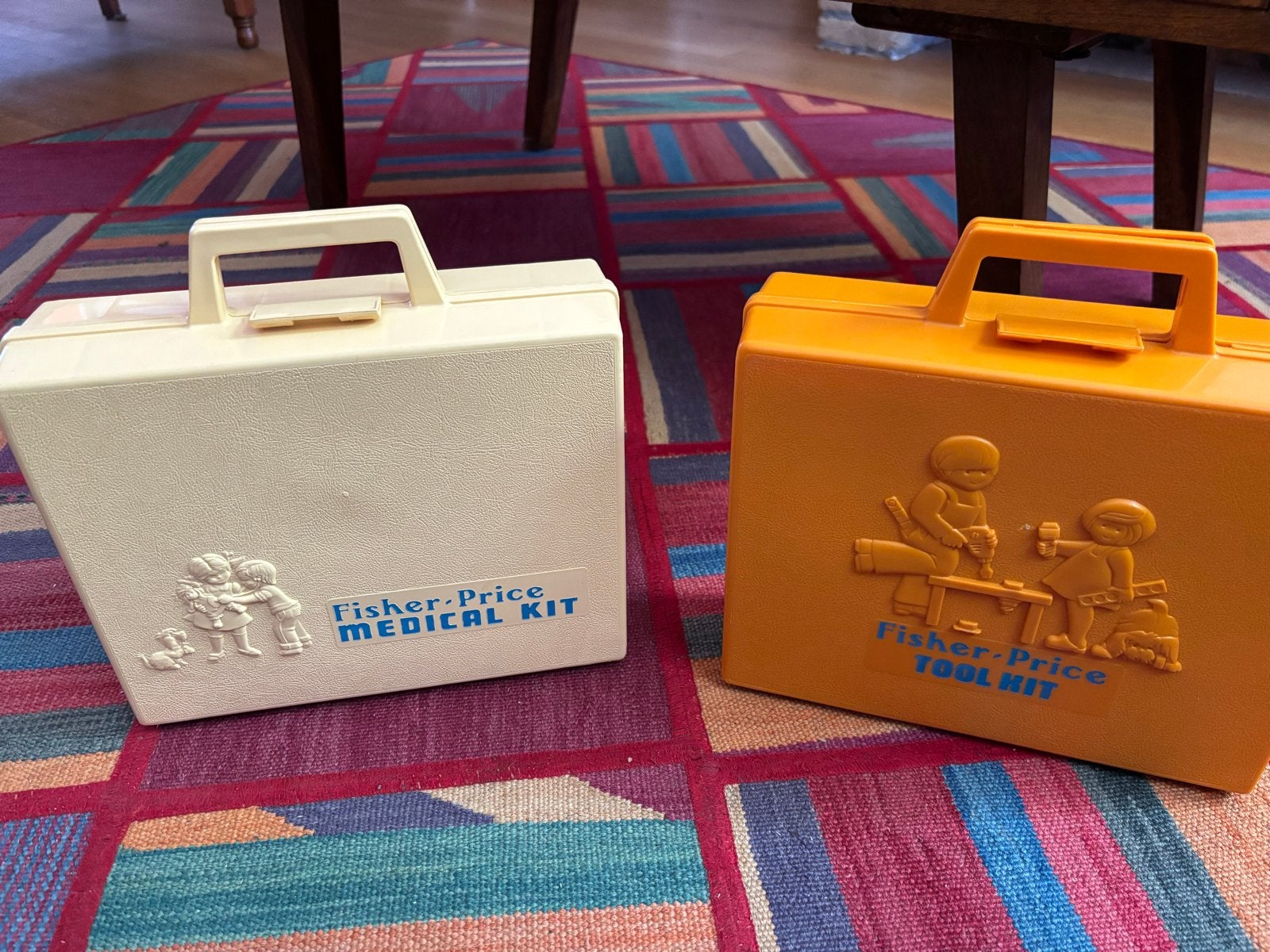 Fisher-Price Medical Kit & Tool Kit uit de jaren '70, Ophalen, Gebruikt, Speelset