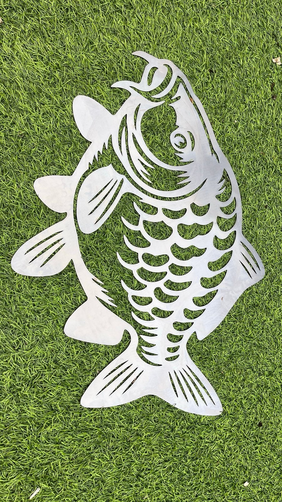 Cortenstaal XL Koi Karper - Tuindecoratie 82x65 cm, Tuin en Terras, Tuinbeelden, Ophalen, Nieuw, Metaal, Dierenbeeld