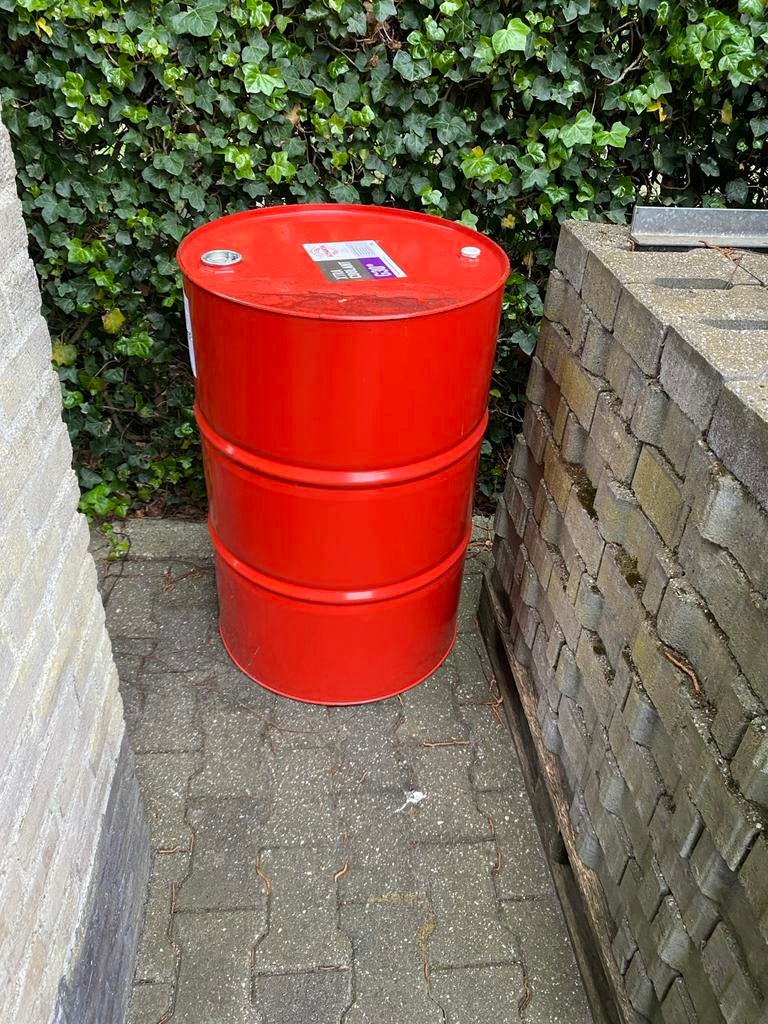 Rood Olievat 200 L - Stookton, Tuin en Terras, Vuurkorven, Ophalen, Zo goed als nieuw
