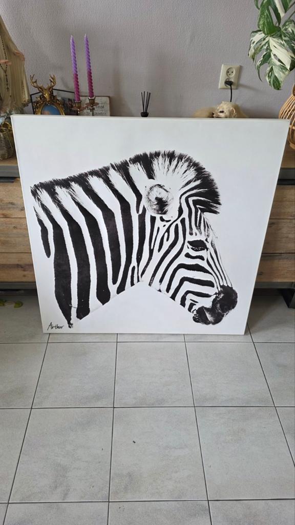 Zebra kunstwerk van Arthur Batenburg, Ophalen of Verzenden