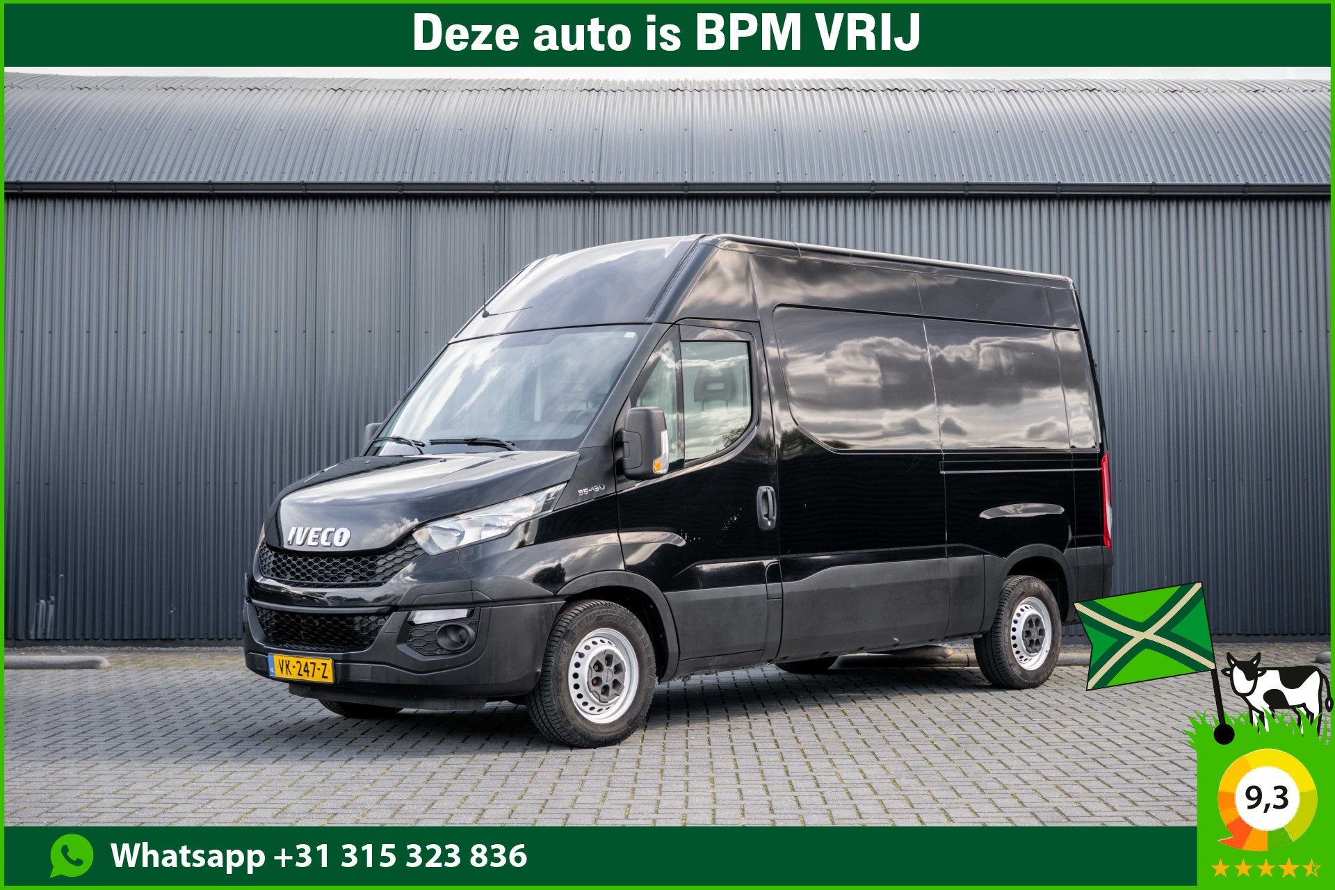 Iveco Daily 35S13 L2H2 | 3-Zits | 3.5T Trekgewicht | Camera, Auto's, 13 km/l, Euro 5, Gebruikt, Zwart