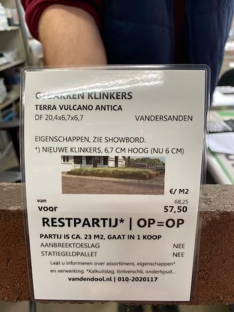 terra vulcano antica dikfoormaat 6,7x6,7x20,4, Ophalen, Keramiek, Klinkers, Zo goed als nieuw