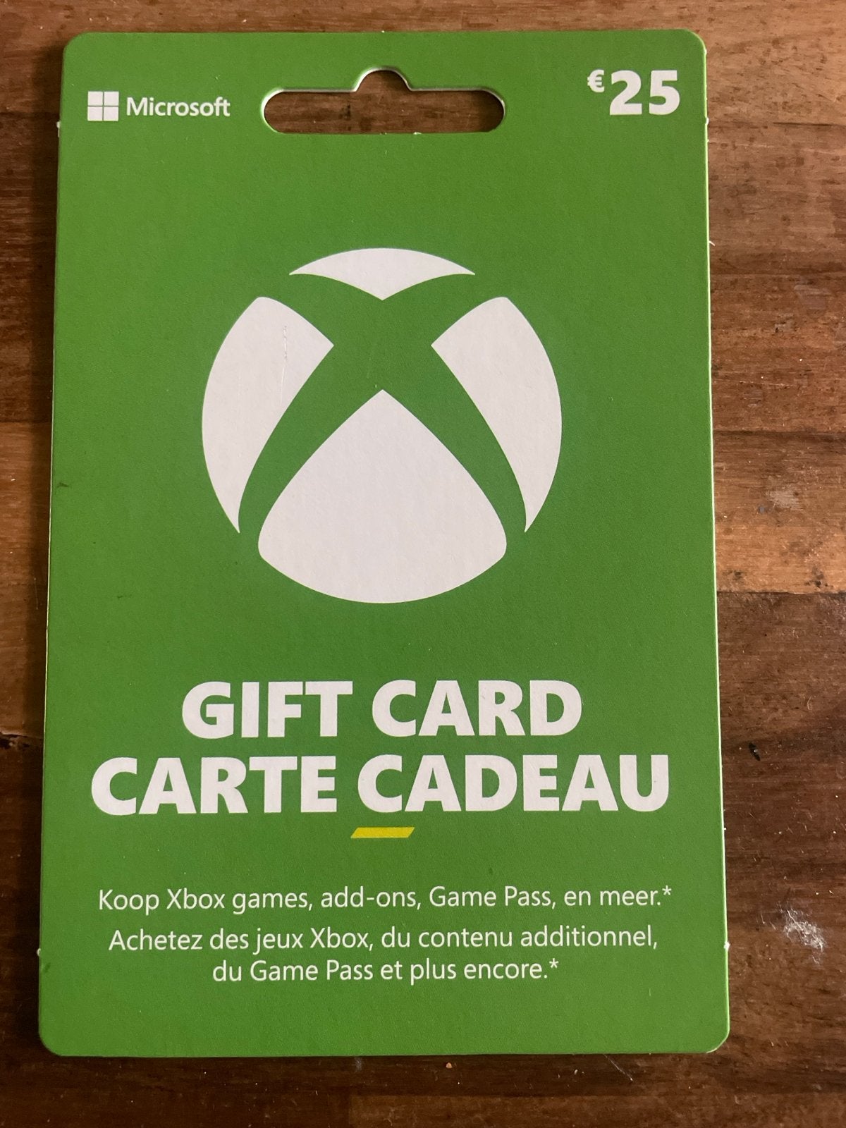 Xbox Gift Card - €25 tegoed voor games en meer, Microsoft, Xbox, Nieuw, Ophalen of Verzenden