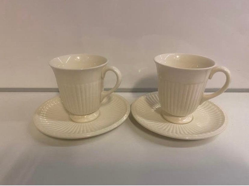 Wedgwood Edme Plain koffiekopjes met schotels ZGAN, Antiek en Kunst, Ophalen of Verzenden