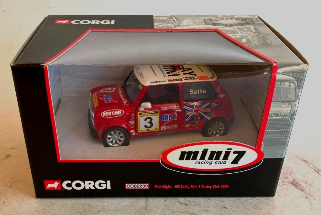 Mini Se7en Racing Club Bill Sollis MINI Corgi CC82239., Ophalen of Verzenden, Zo goed als nieuw, Auto
