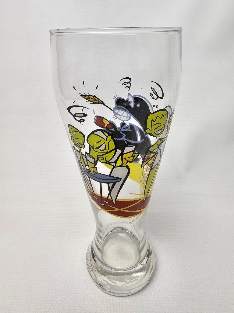 # Ritzenhoff Pils Cartoon Bierglas glas, Verzamelen, Ophalen of Verzenden, Gebruikt, Bierglas