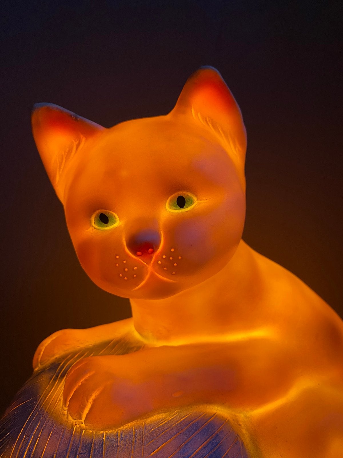 Heico - Vintage Kattenlamp!, Kunststof, Vintage, Meerkleurig, Kinderlamp