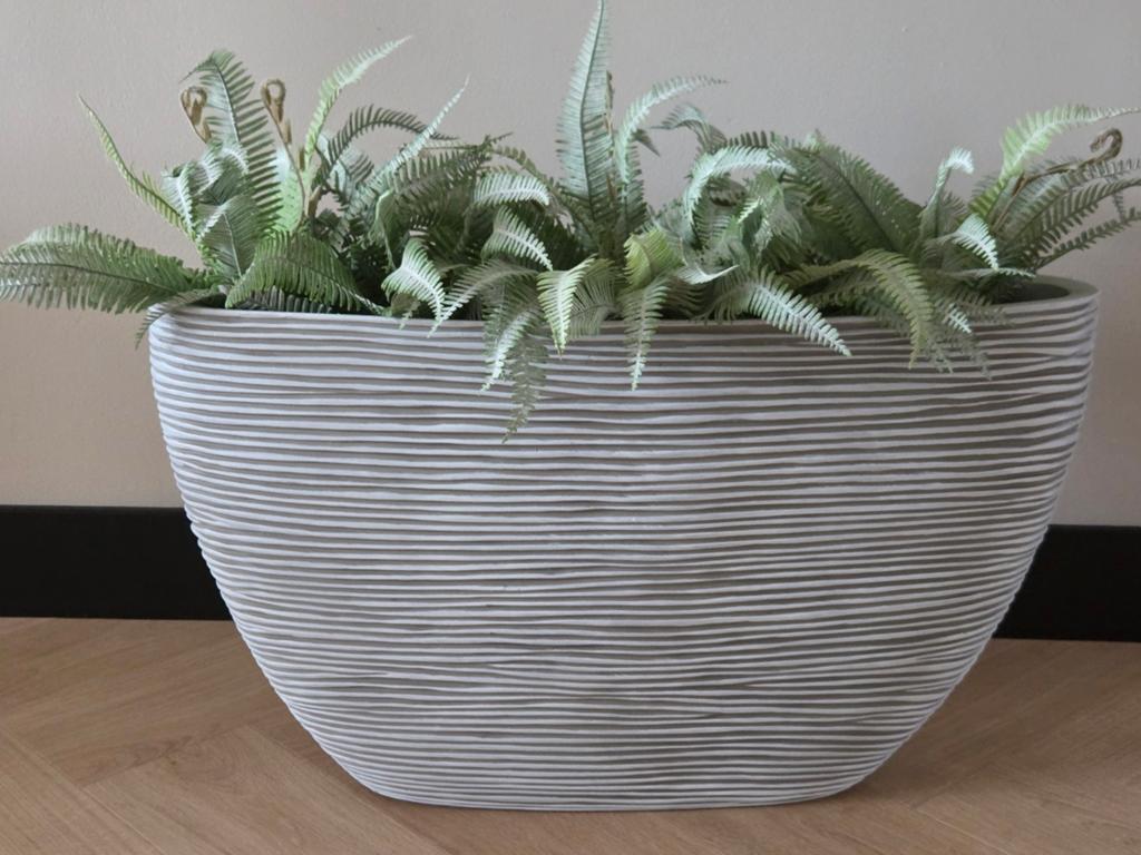 Capi Europe Bloempot Ivoor met PTMD Varens, Tuin en Terras, Overige materialen, Rond, Ophalen of Verzenden, Minder dan 40 cm