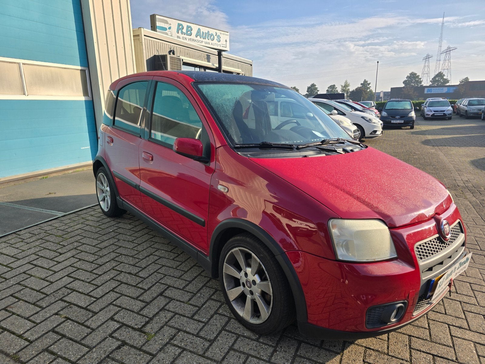 Fiat Panda 1.4 16V 100HP 2008 Rood, Auto's, Voorwielaandrijving, Origineel Nederlands, Bedrijf, Handgeschakeld